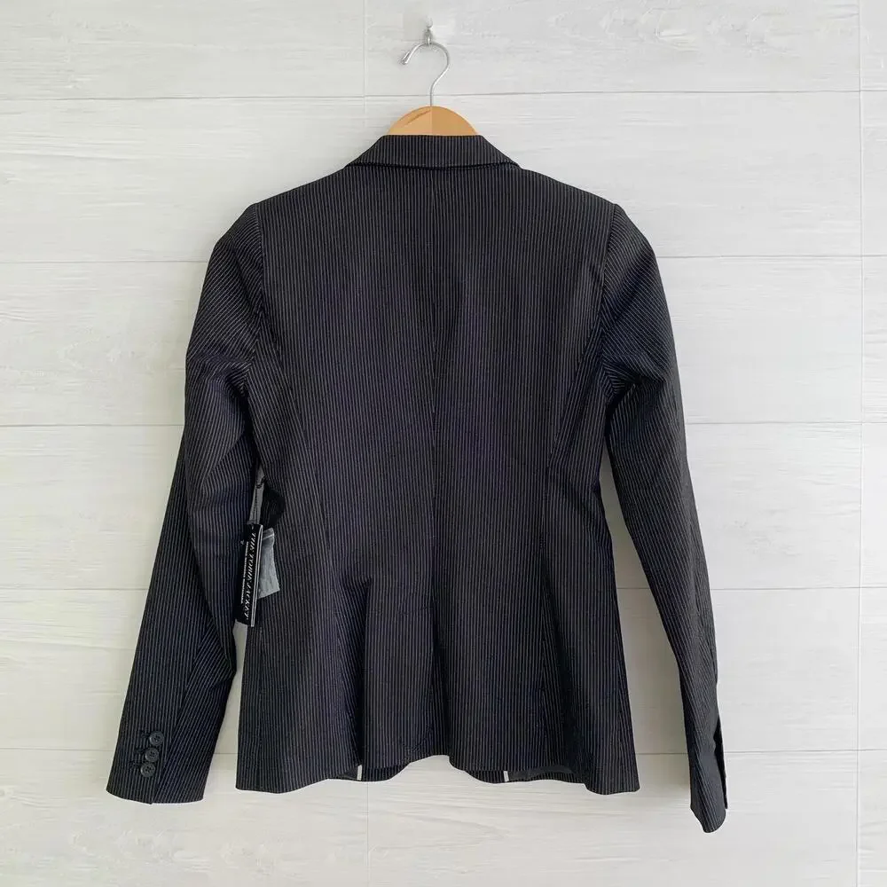 NWT Apt. 9 - Black pinstriped The Torie Jacket single button blazer, sz 0